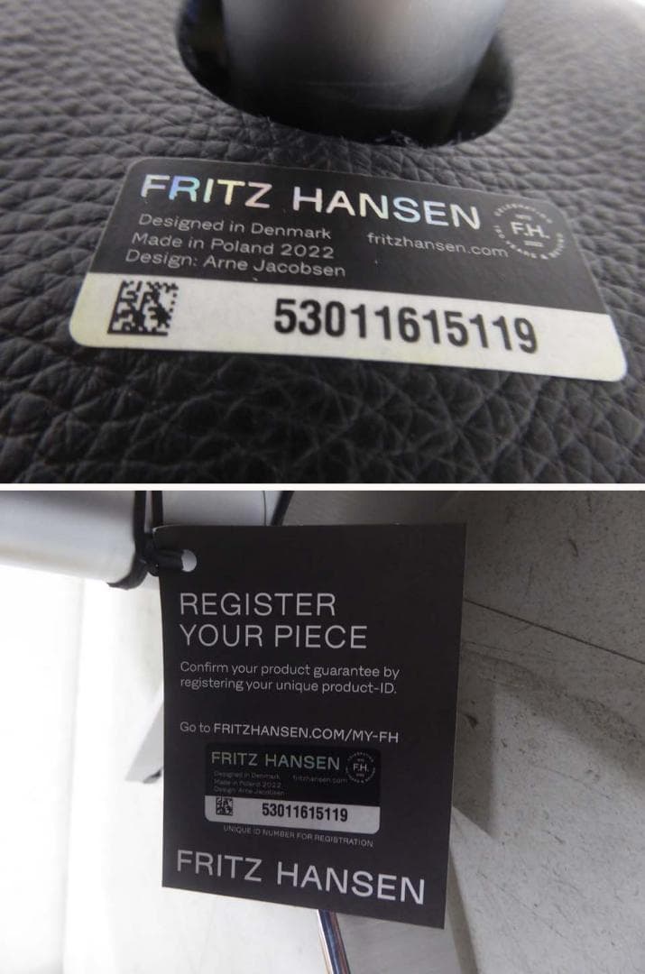 新品未使用品 正規品■フリッツハンセン■定価116万円 エッグチェア ネイビー