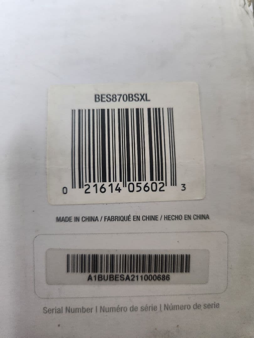 Breville Barista BES870XL エスプレッソマシン