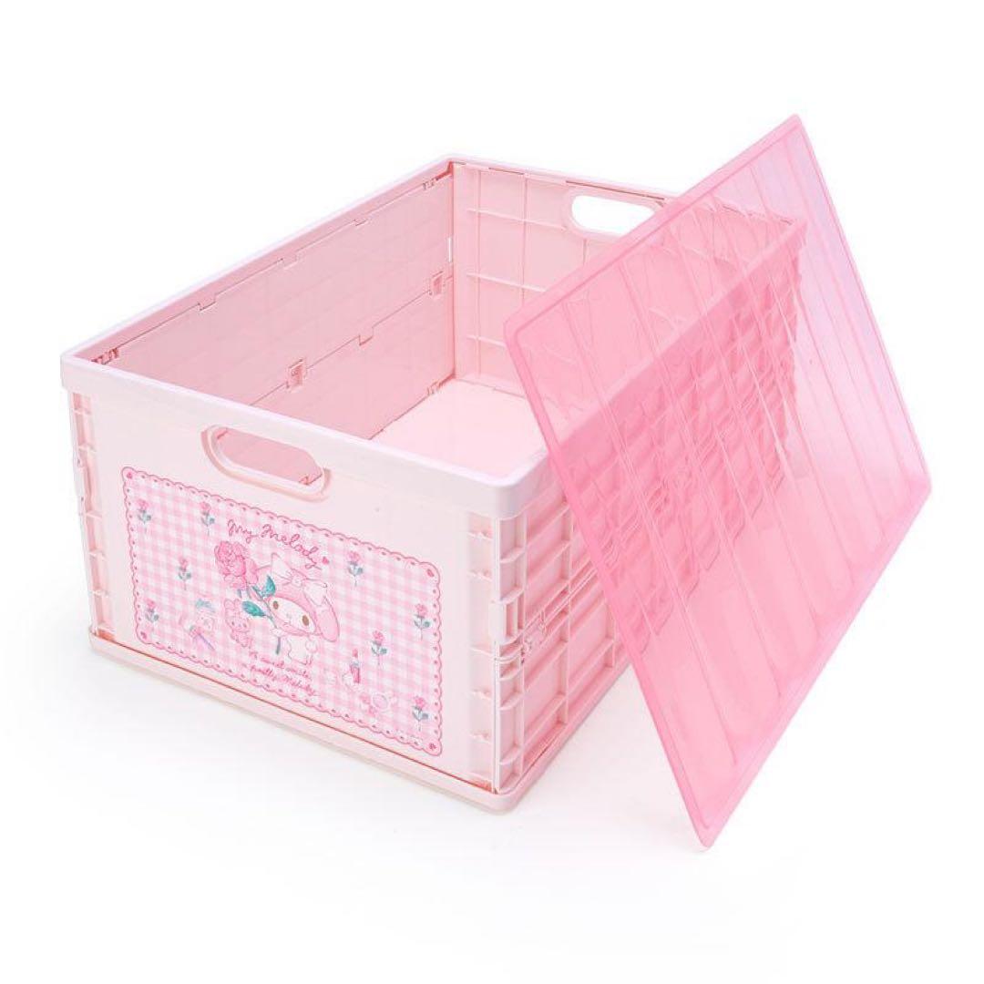 マイメロディ ふた付き折りたたみコンテナ Lサイズ 収納 ボックス ケース 希少