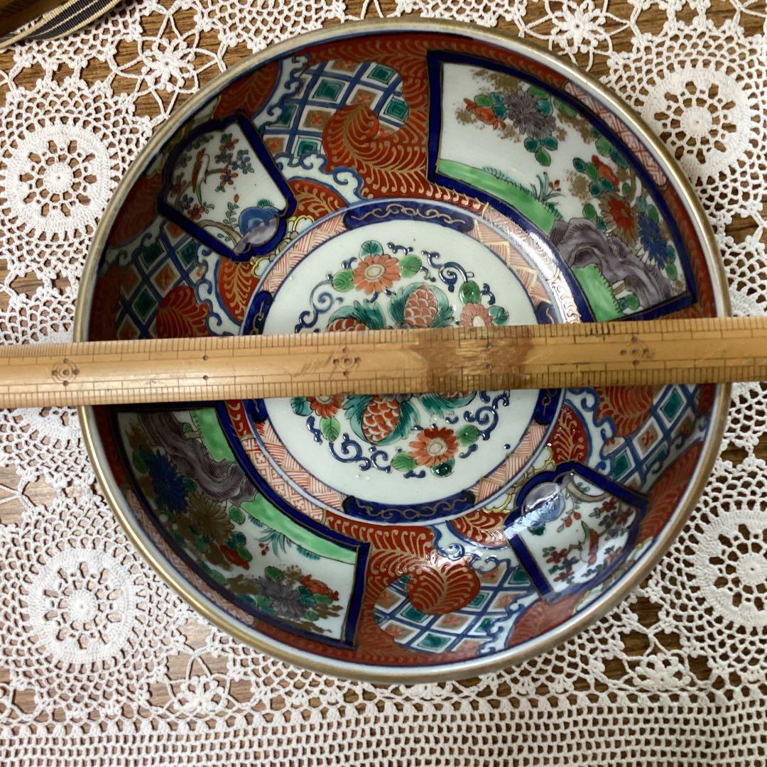 k17 古い伊万里焼　錦手　鉢　2入り