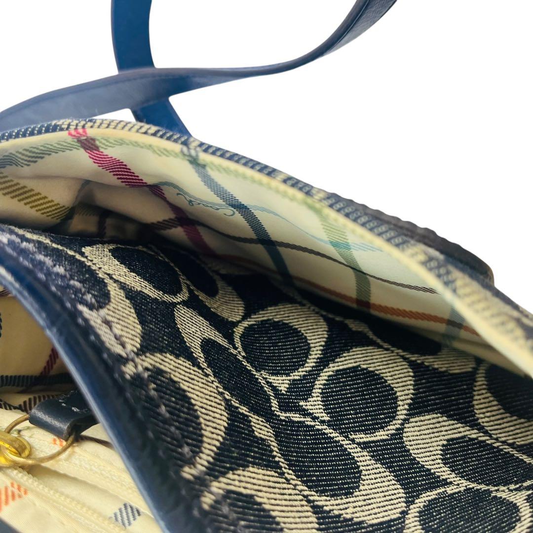 COACH コーチ デニム ショルダーバッグ 斜め掛け ソーホー シグネチャー