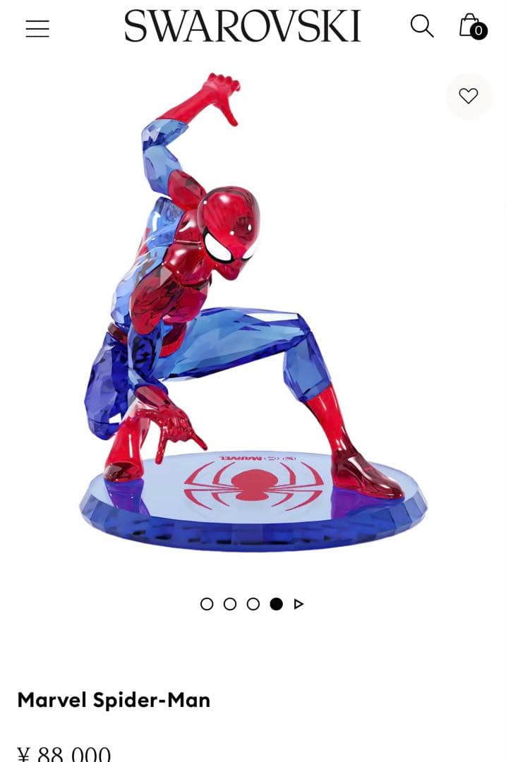 【新品】スワロフスキー スパイダーマン マーベル