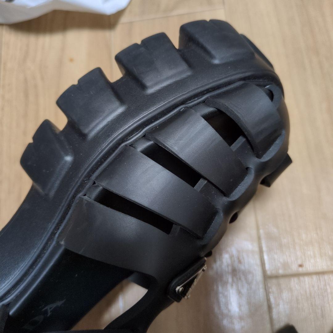 PRADA モノリス ラバーサンダル 37