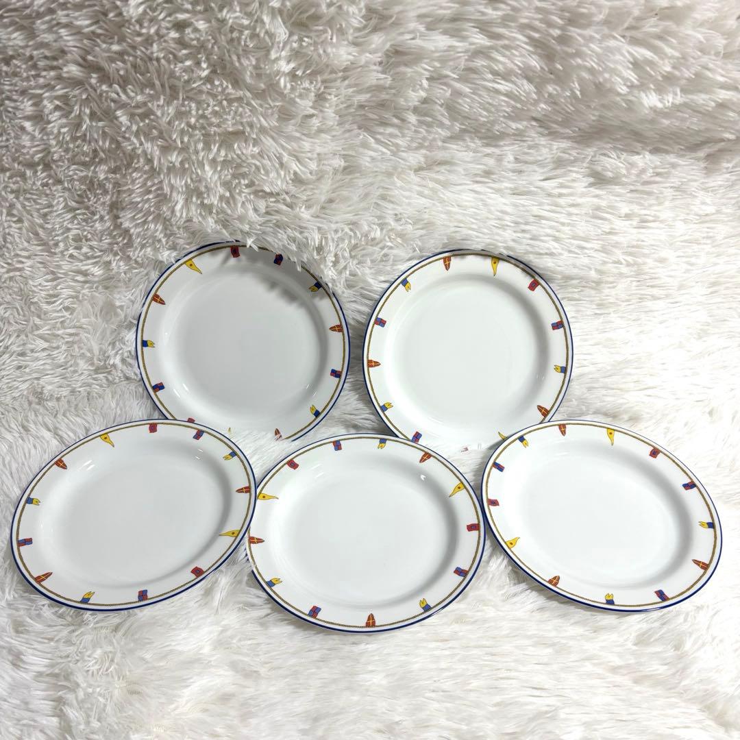 【廃盤】美品 リチャードジノリ クリッパー 21cmプレート 5枚セット お皿