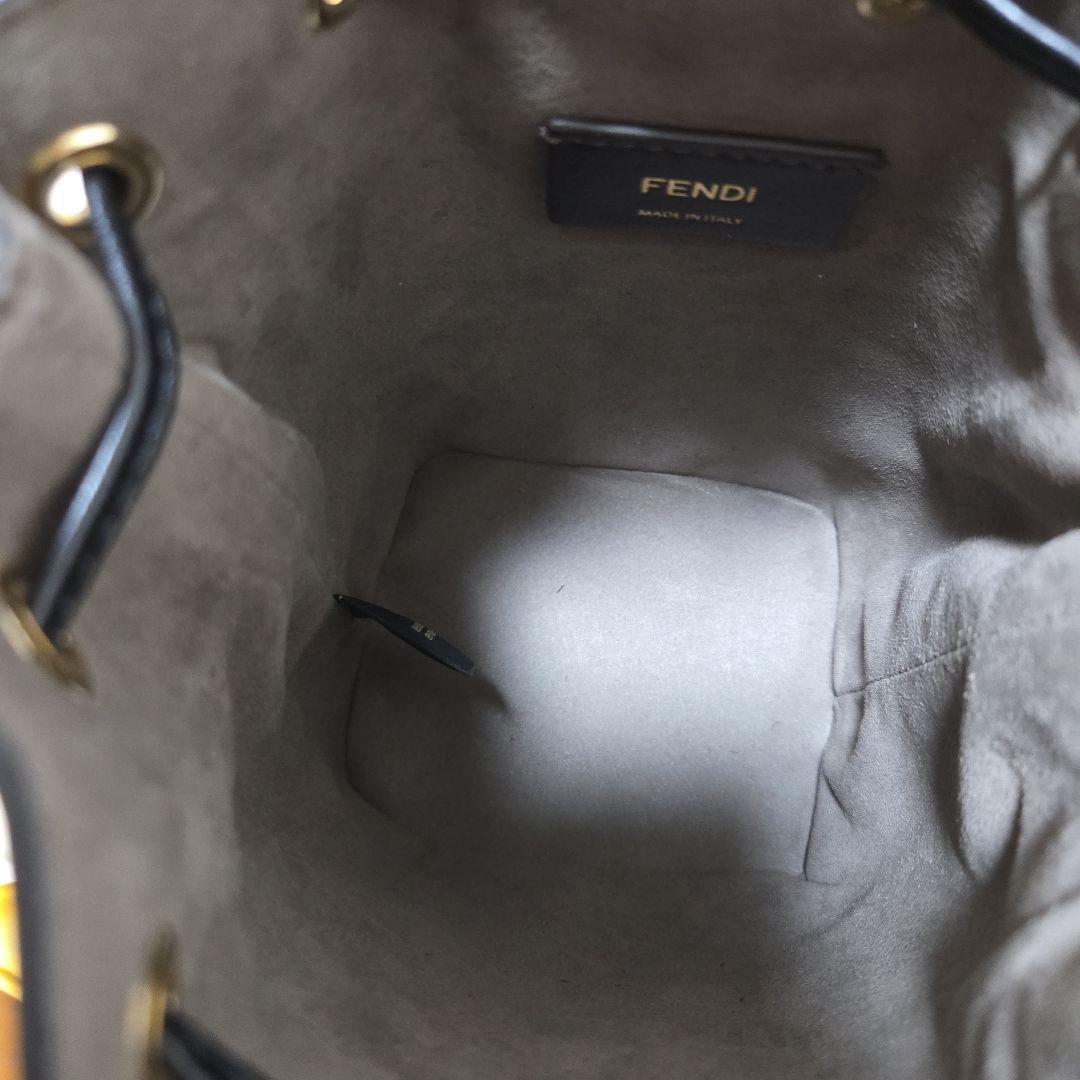 FENDI フェンディ モン トレゾール ブラウンレザー ミニバッグ