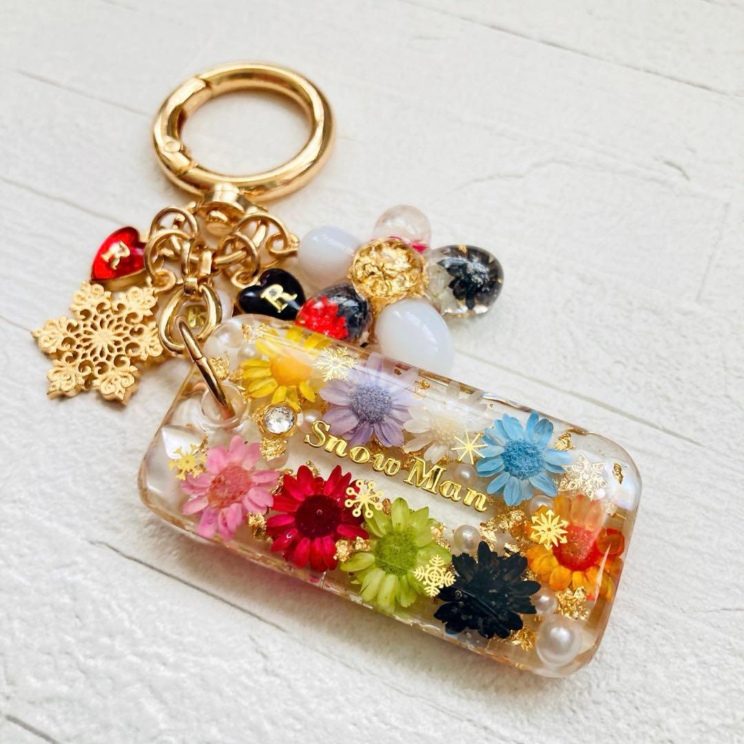 タカママページ　Man名入れレジンキーホルダーバッグチャーム