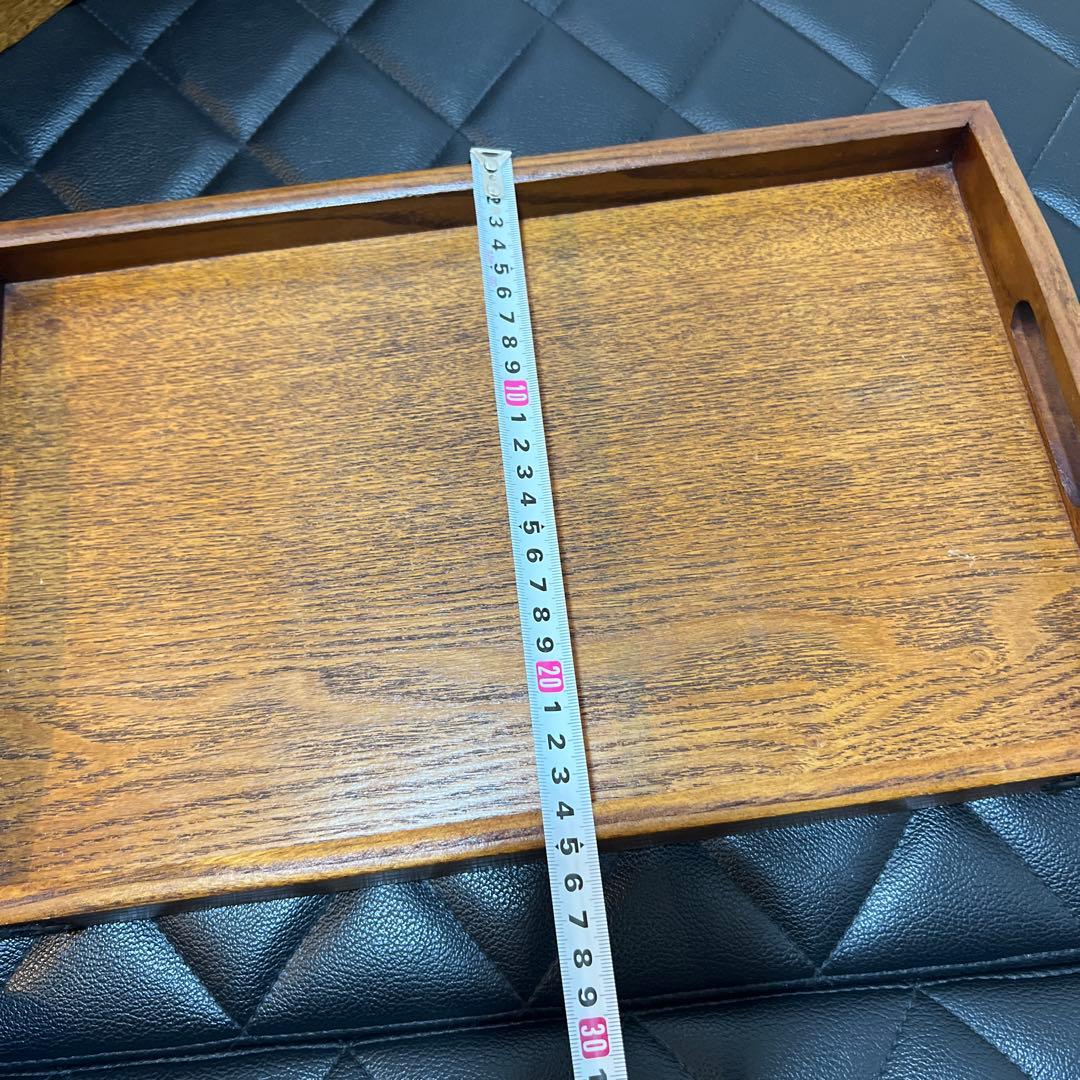 木製のブラウン長方形トレイ　10枚セット