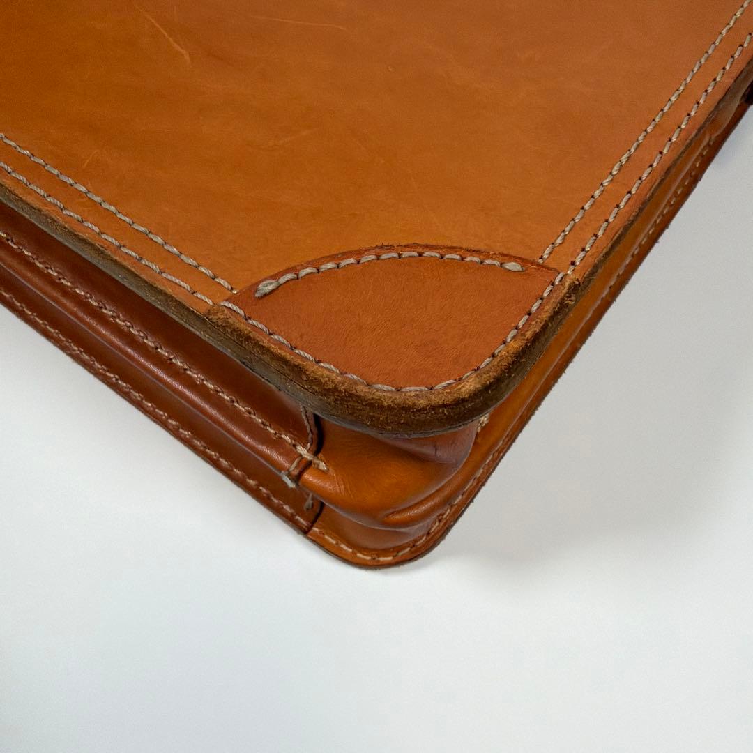 HERZ ヘルツ　ダレスバッグ　ビジネスバッグ　レザー　キャメル　メンズ