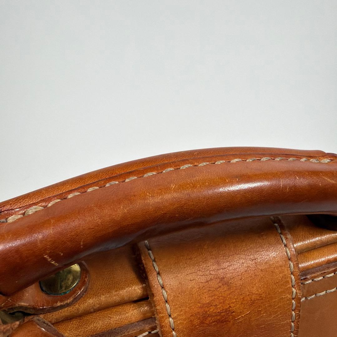 HERZ ヘルツ　ダレスバッグ　ビジネスバッグ　レザー　キャメル　メンズ