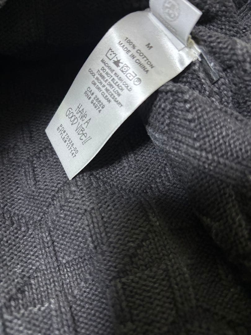 トップス STUSSY 22AW STRAND SWEATER BLACK