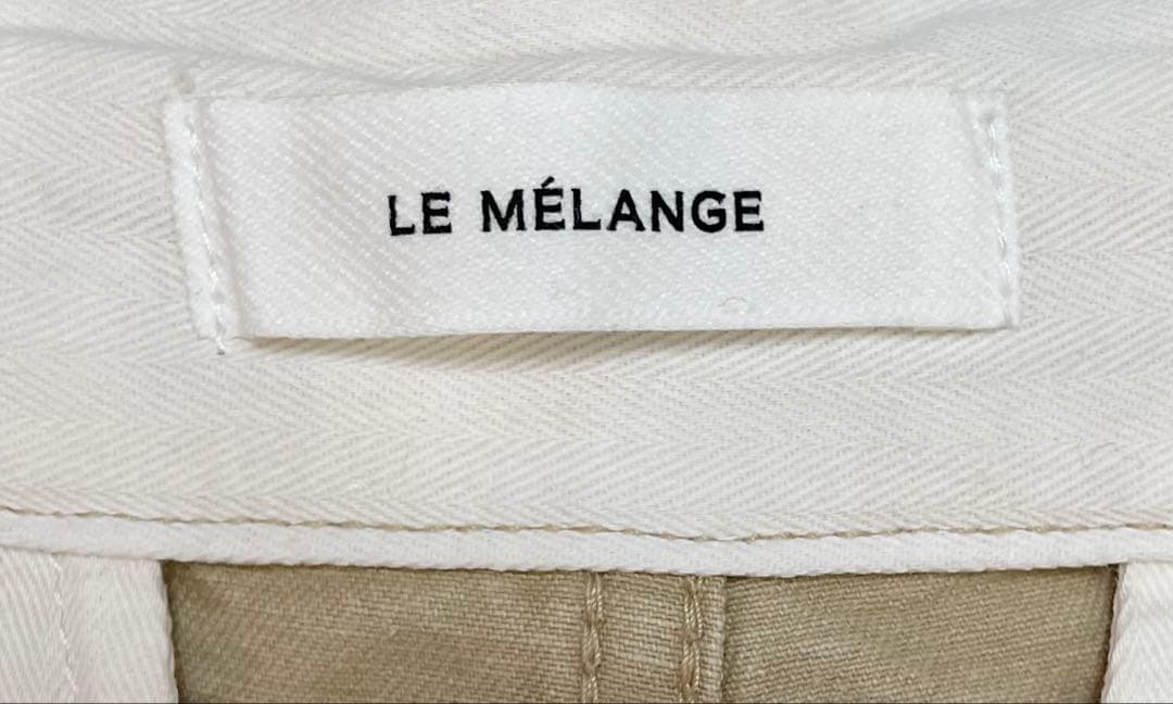 LeMelange　コットンツイルグラフィックパンツ　チノパン　ベージュ