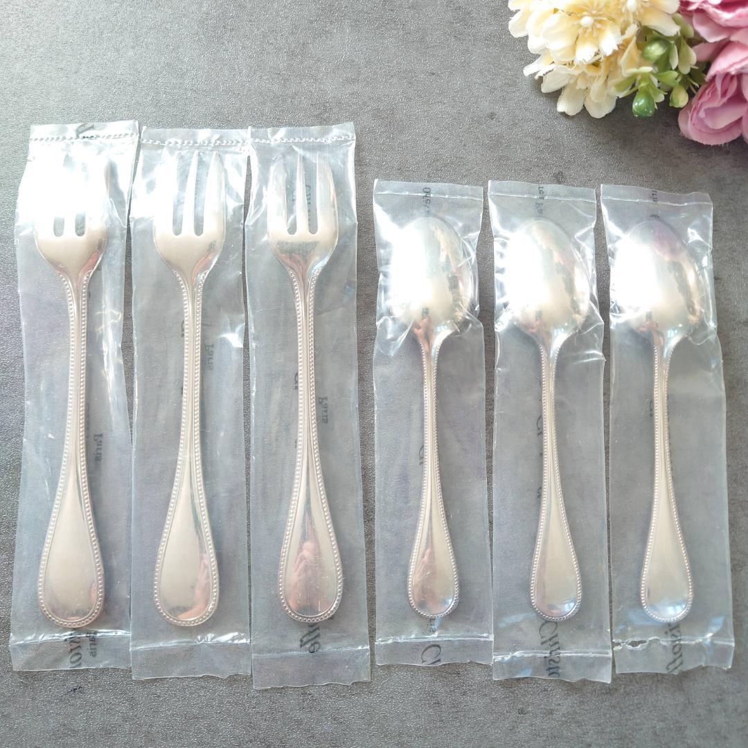 クリストフル パール ケーキフォーク コーヒースプーン 未開封 6点
