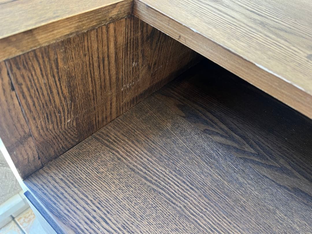 木製カウンターテーブル 引き出し付き