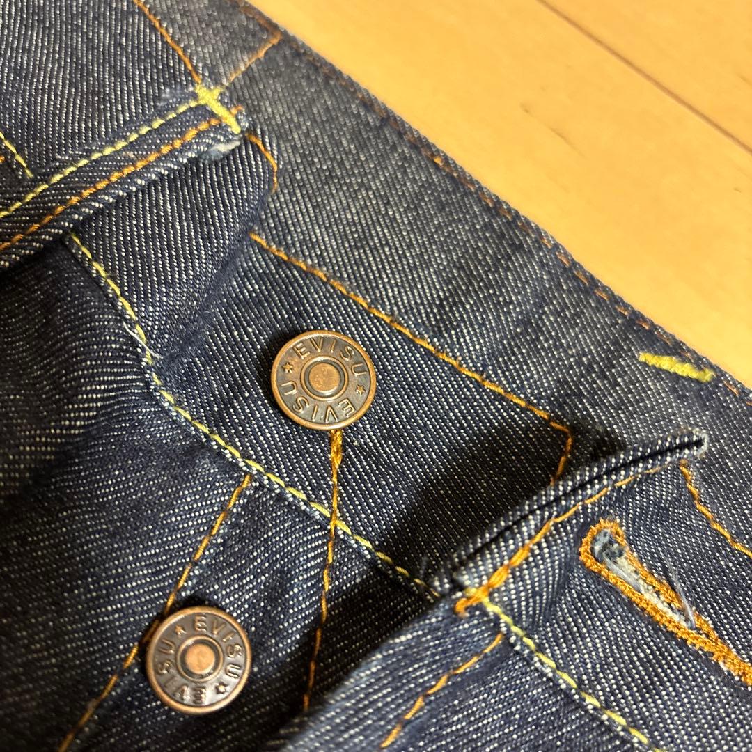 エヴィス　ストレートデニム　カジュアル　インディゴ　サイズ32