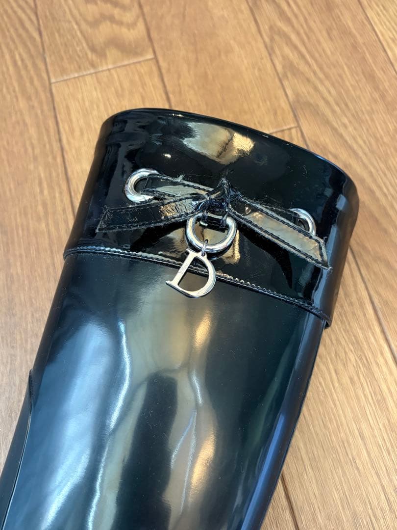 新品！Dior ブラック レインシューズ　21cm