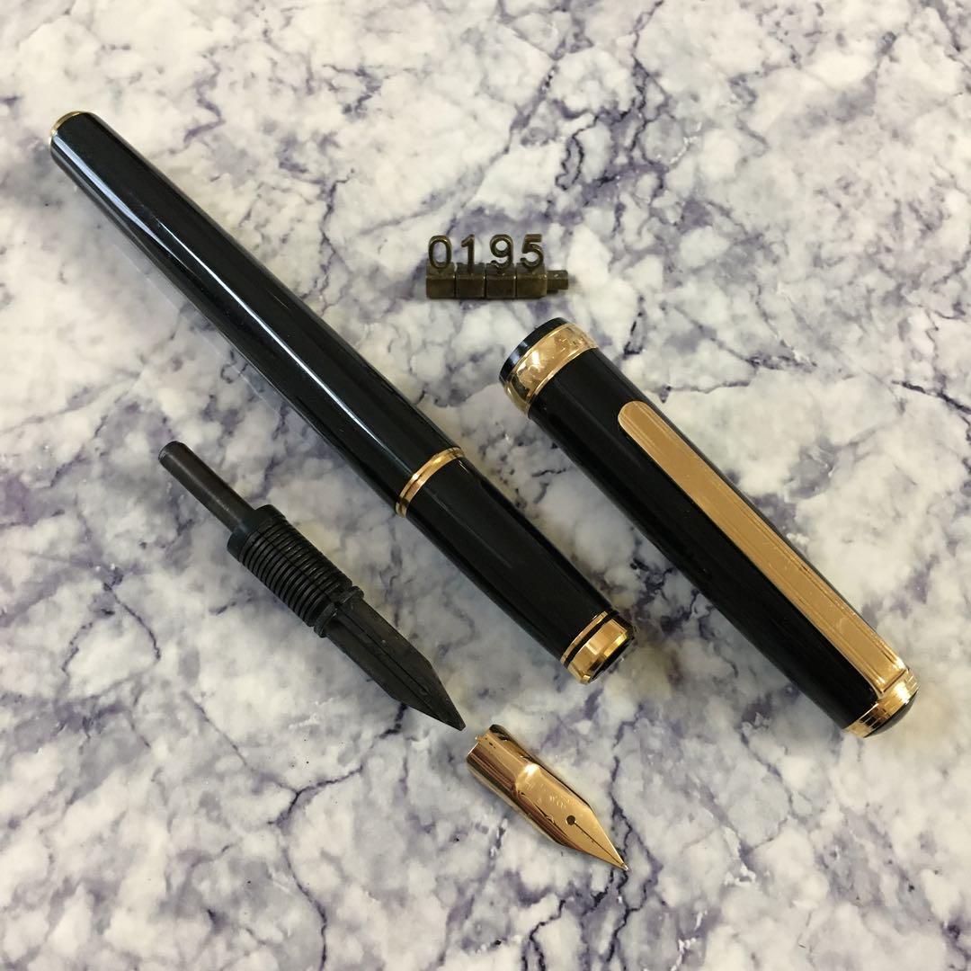 #0195 オーバーホール済み 金使用量最大級 PLATINUM 18k 万年筆