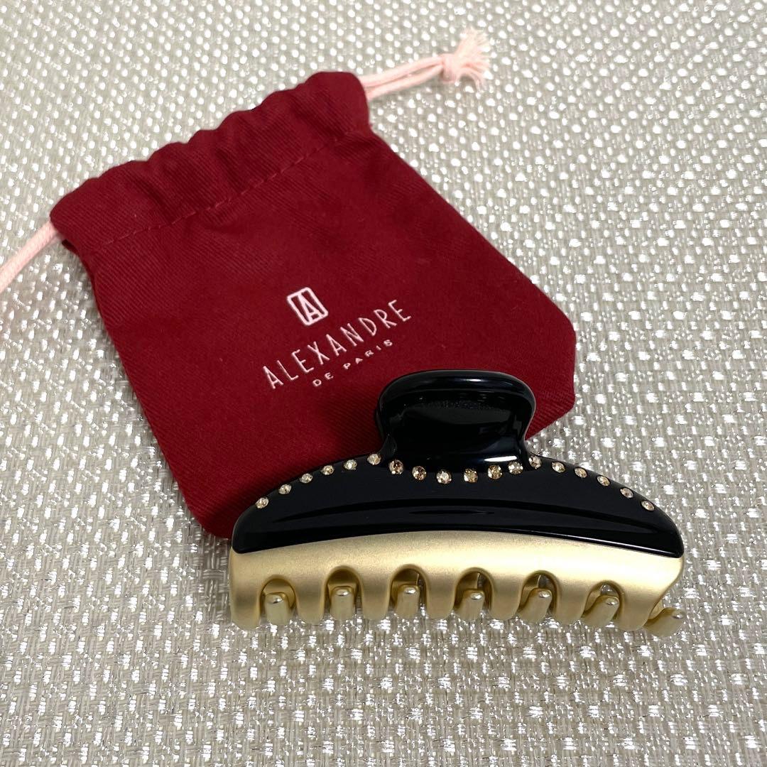 アレクサンドルドゥパリ　ヴァンドームクリップ Mサイズ　ゴールド　ブラック