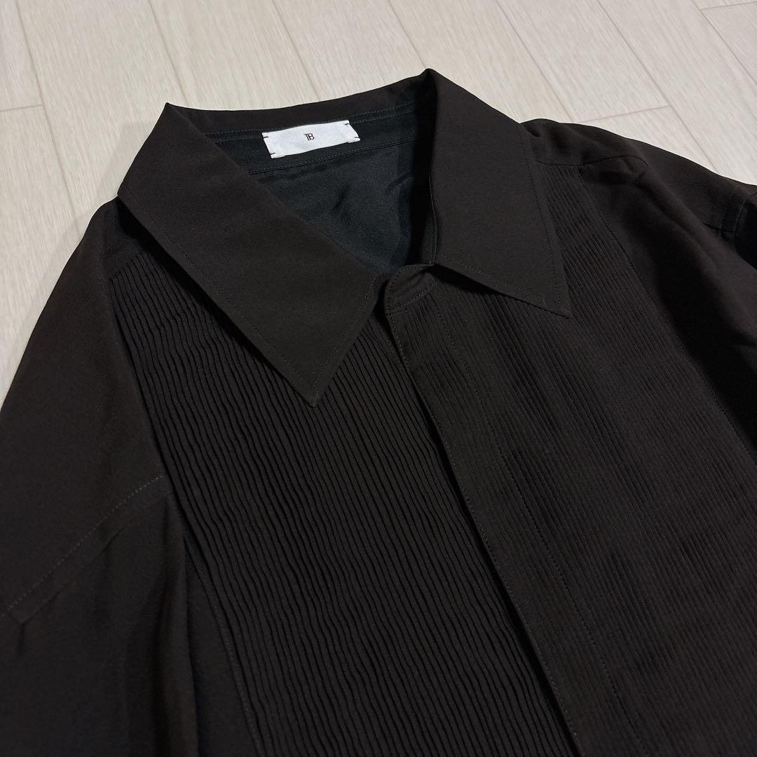 トゥモローランドビー シルクローン ボザムシャツ ダークブラウン シルク100%