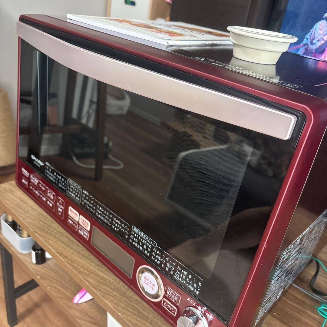 SHARP オーブンレンジ 1000W 赤　RE-SS10C