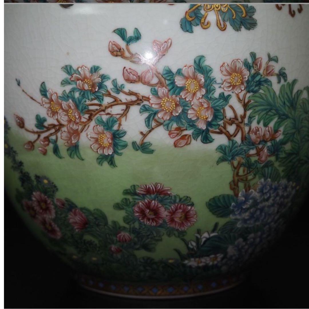 送料無料　九谷焼名工　清水美山造 花瓶 本物保証