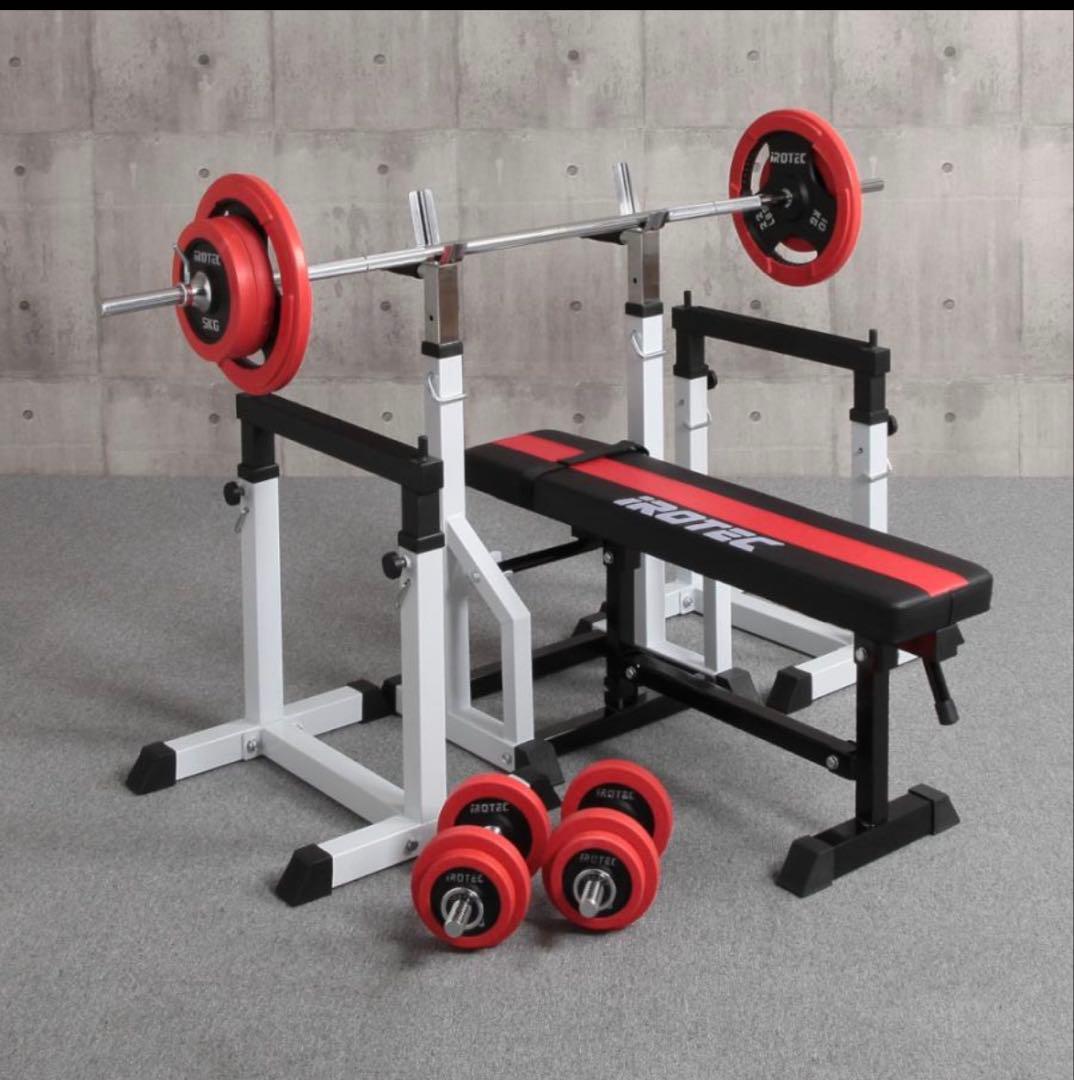 iROTEC トレーニングベンチ バーベルセット