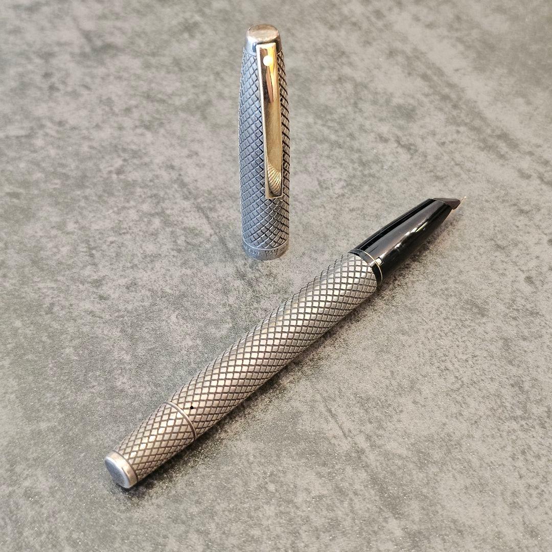 SHEAFFERヴィンテージ万年筆　14金　スターリングシルバー