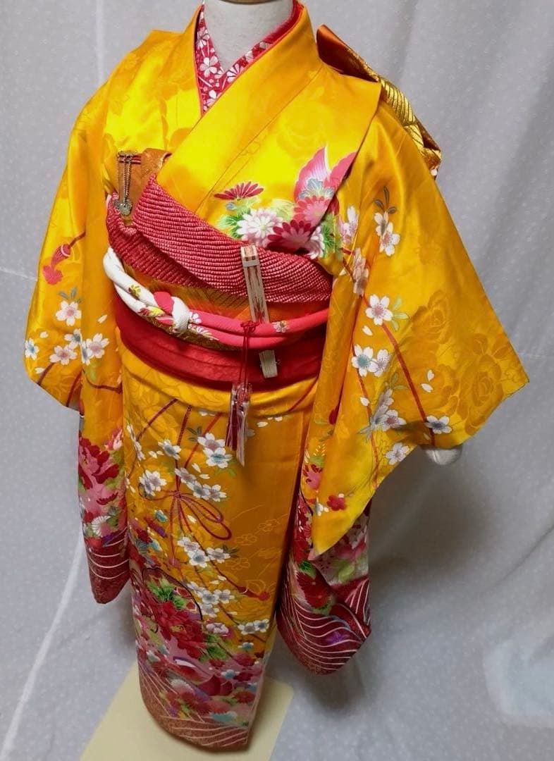 七五三7歳正絹着物、長襦袢、正絹袋帯、小物セット