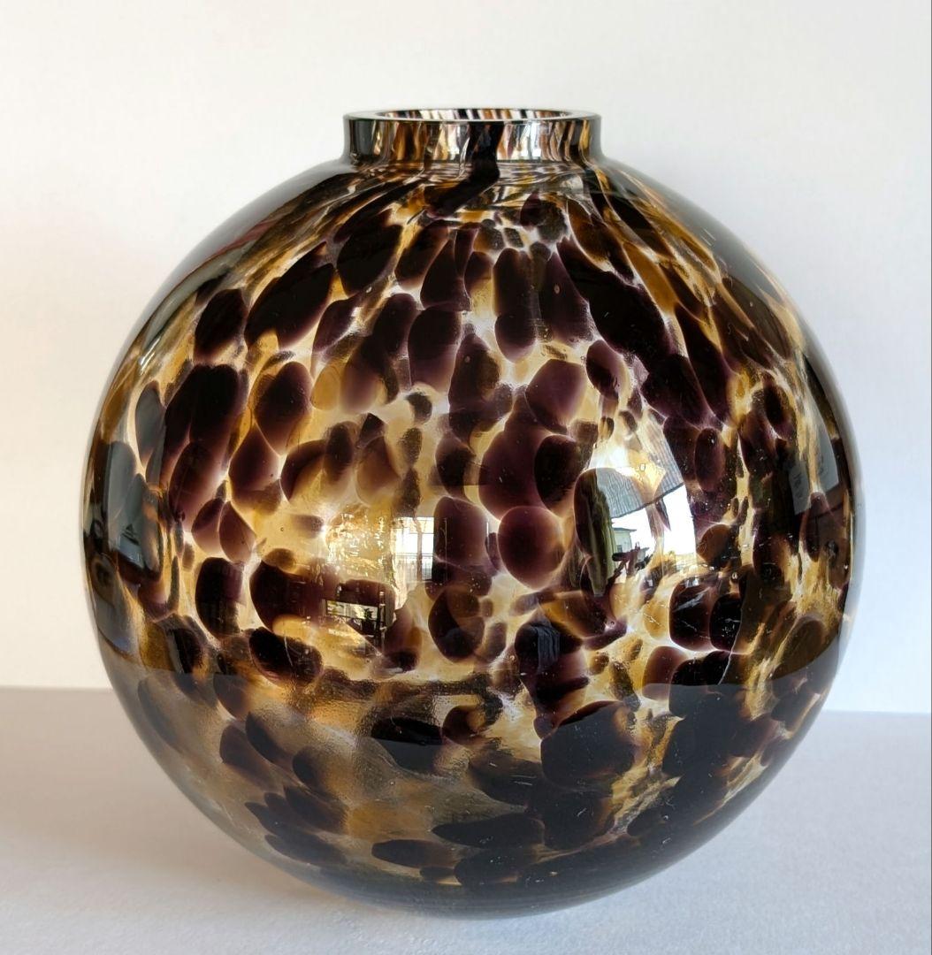 KURATA クラフトガラス花瓶　昭和レトロ