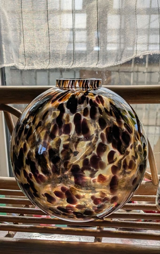 KURATA クラフトガラス花瓶　昭和レトロ