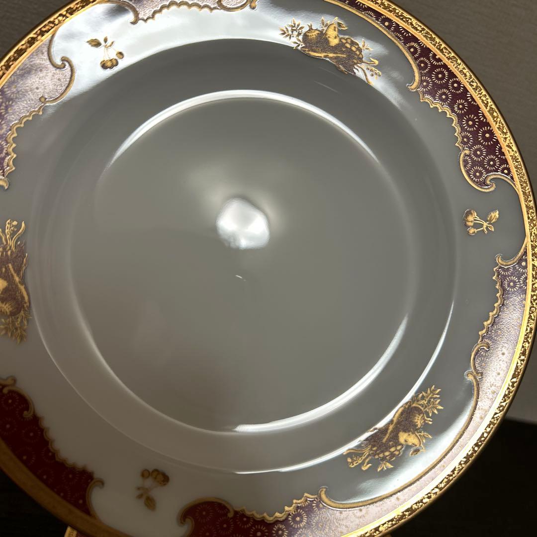 大倉陶園　リミテッドエディション　マロン　金彩金蝕　デザートプレート　20cm