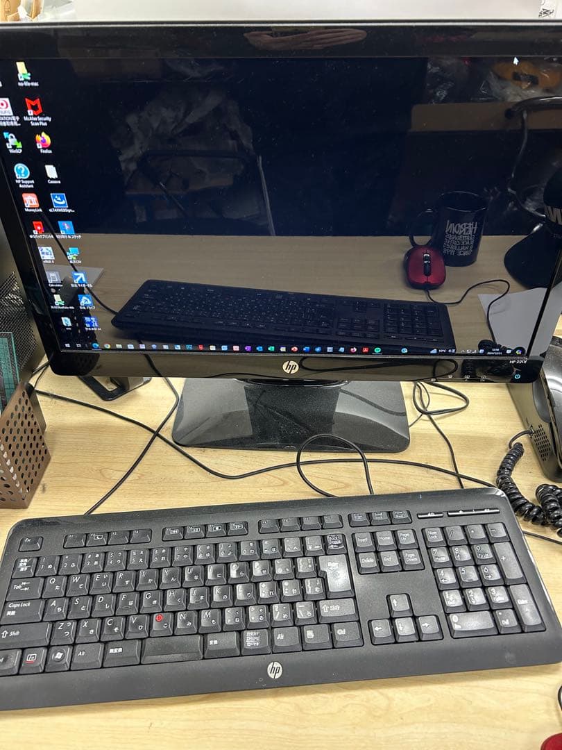 (A-086) HP Pavilion PC モニター キーボード付 Win10