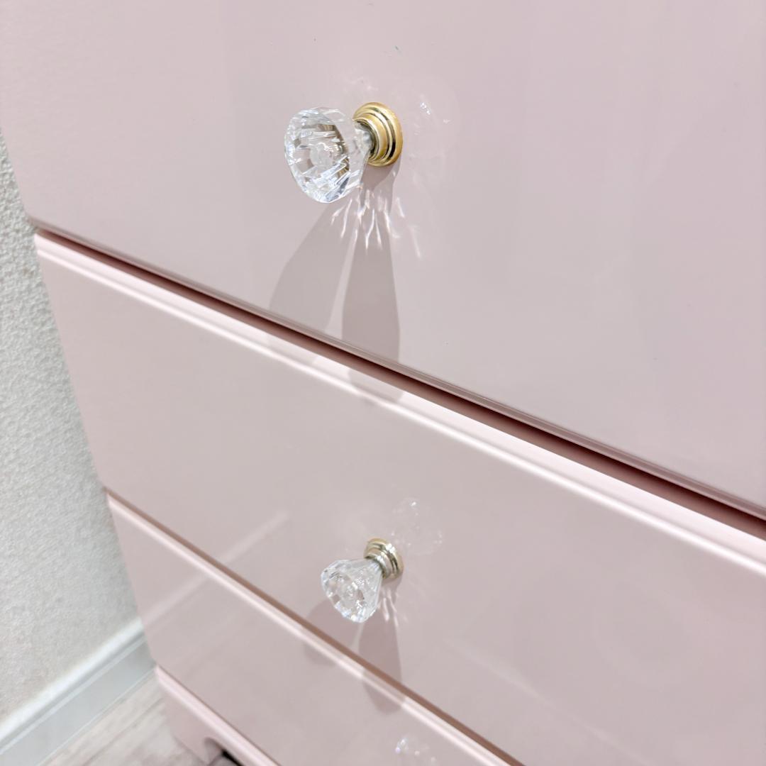 【海雪】4段チェスト ピンク 姫系