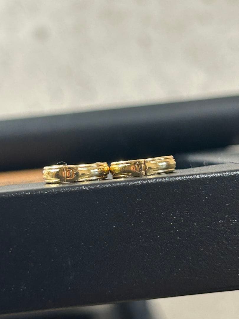 ゴールドフープピアス　k18