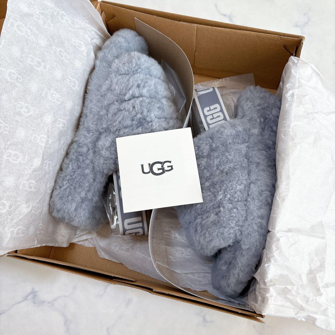 アグ UGG W FLUFF YEAH SLIDE 6 ファー サンダル 36