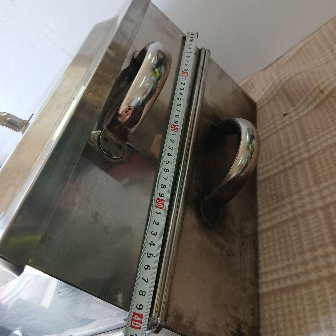 業務用 角蒸し器 1段 蓋/水槽付 ステンレス製 蒸篭 せいろ スチーマー 角型