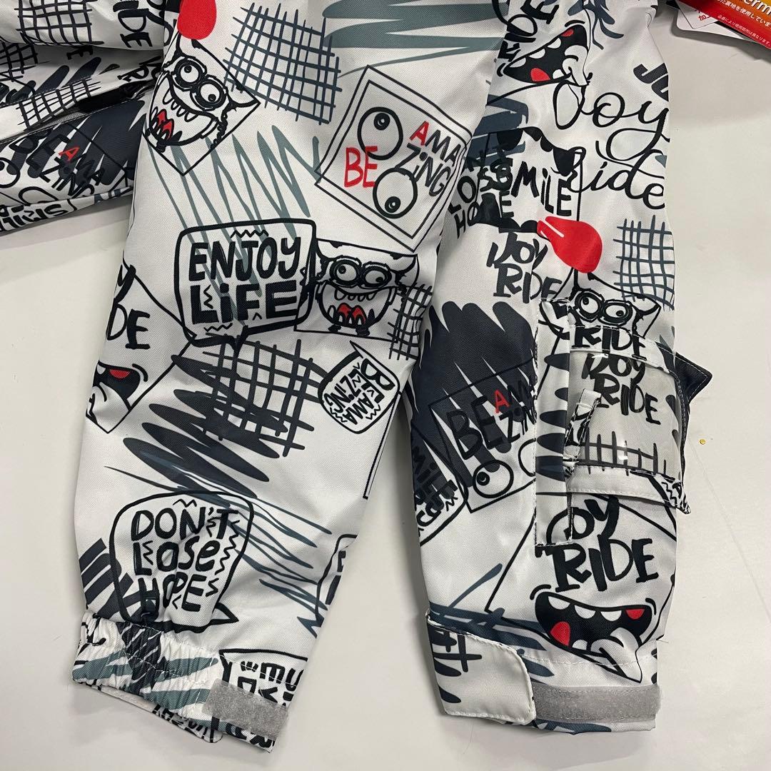 JOY RIDE キッズ スキー スノボ ウェア 130cm 白 黒