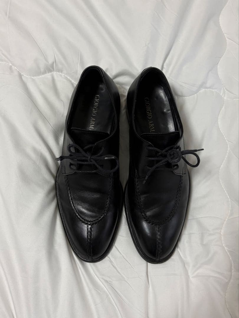 靴 GIORGIO ARMANI U-tip leather shoes