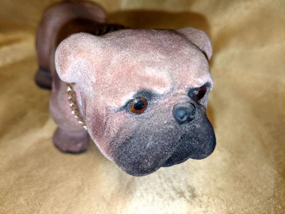 リアル ブルドッグ 首振り 置物 ビンテージ 昭和レトロ ぬいぐるみ 人形 犬