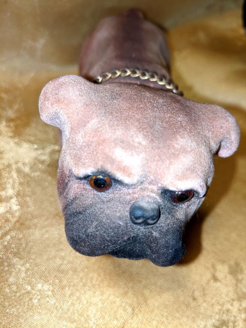 リアル ブルドッグ 首振り 置物 ビンテージ 昭和レトロ ぬいぐるみ 人形 犬