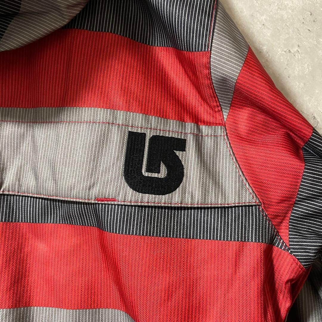 Burtonバートンスキーウェアスノーボードジャケットパーカー灰色グレー赤レッド