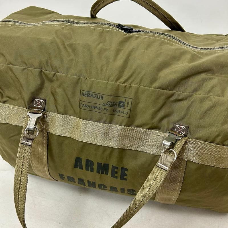 ま*さ様 【希少】フランス軍 AERAZUR パラシュートバッグ 65L 金属製