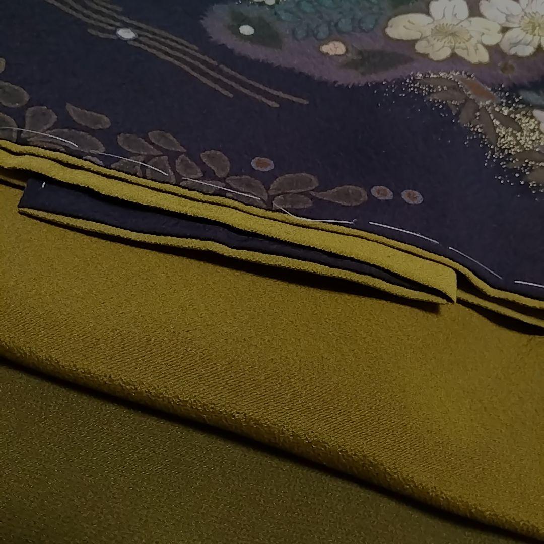 吉乃 一廉 セット 袋帯 絞り 訪問着 作家物 茶緑 辻ヶ花 辻が花 落款