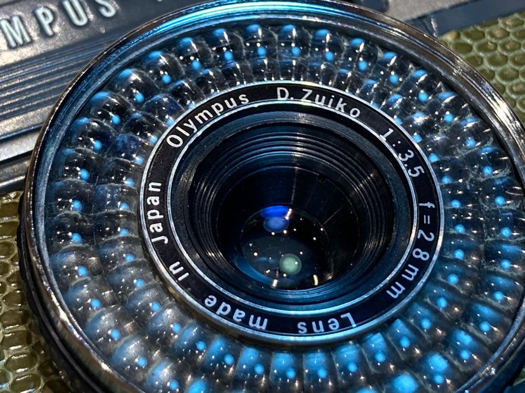 ★フィルム入門に！★オリンパスpen ee2 ★リザード本革グリーン★初期保証付