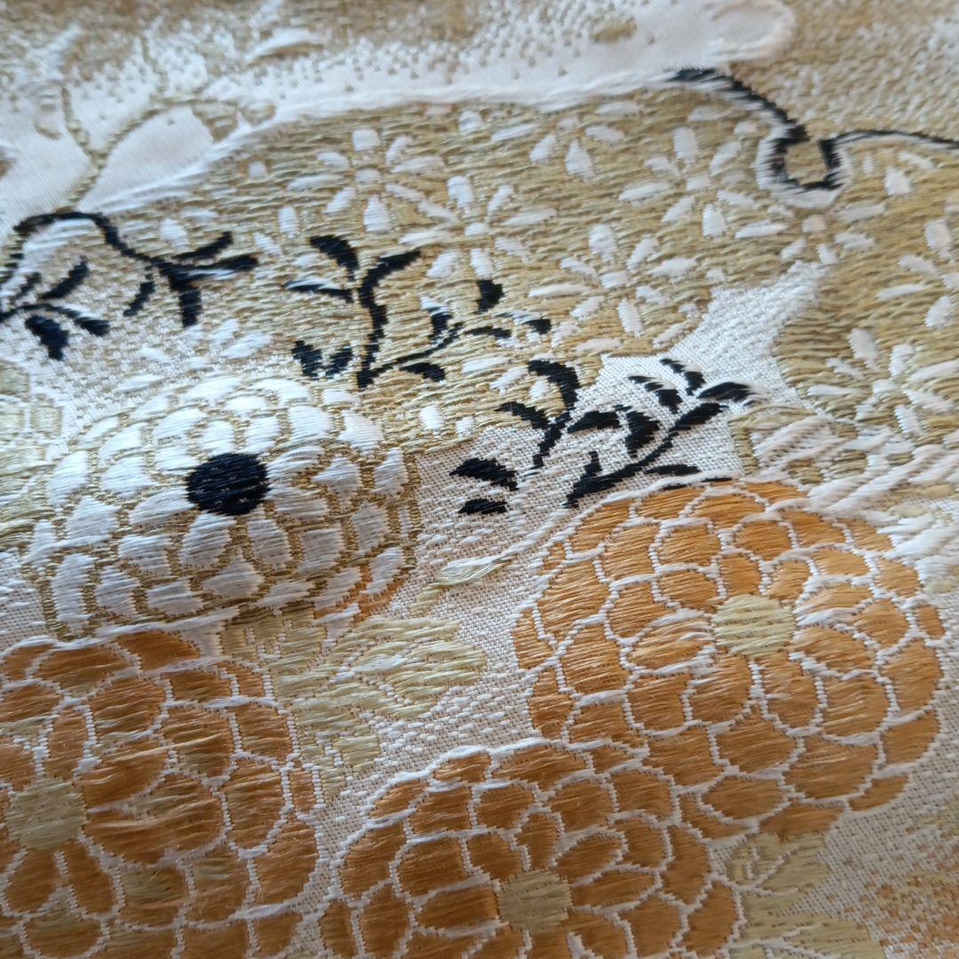 刺繍　織物　テーブルセンター　和風　西陣織　正月