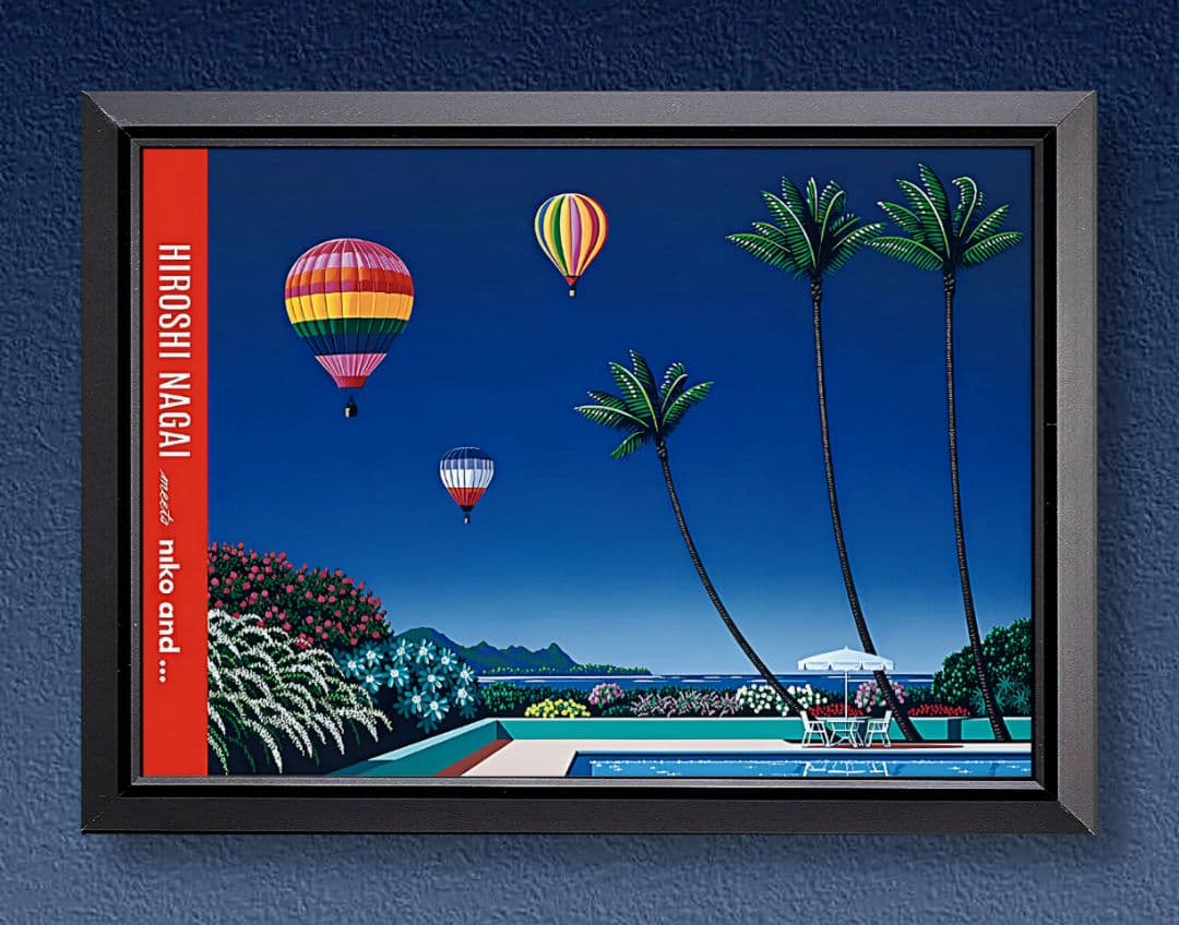 永井博 / アート【A4サイズ写真ポスターフレーム付き４点セット】