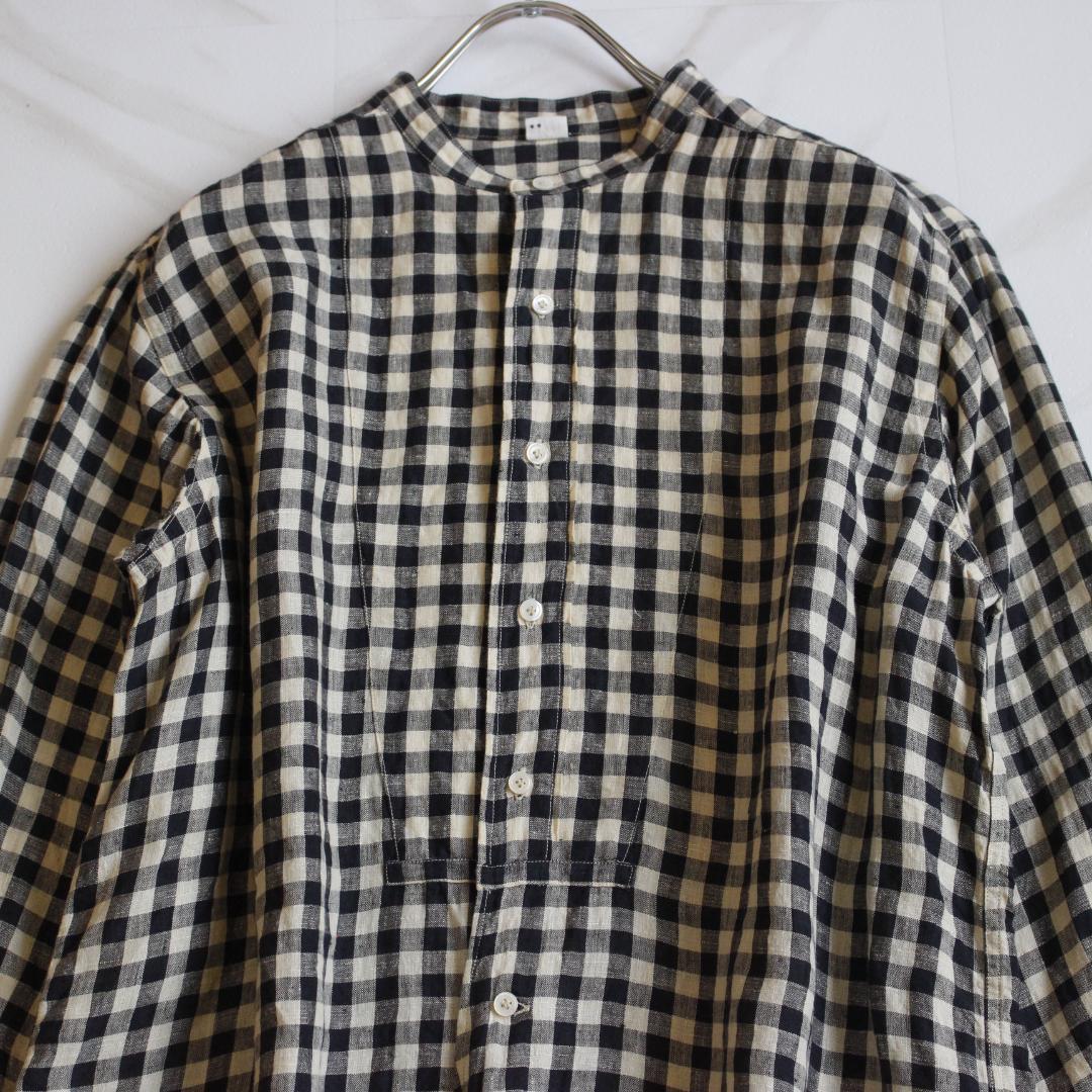 【現行タグ】45R インドガーゼリネン908ビッググーグーシャツ M R刺繡