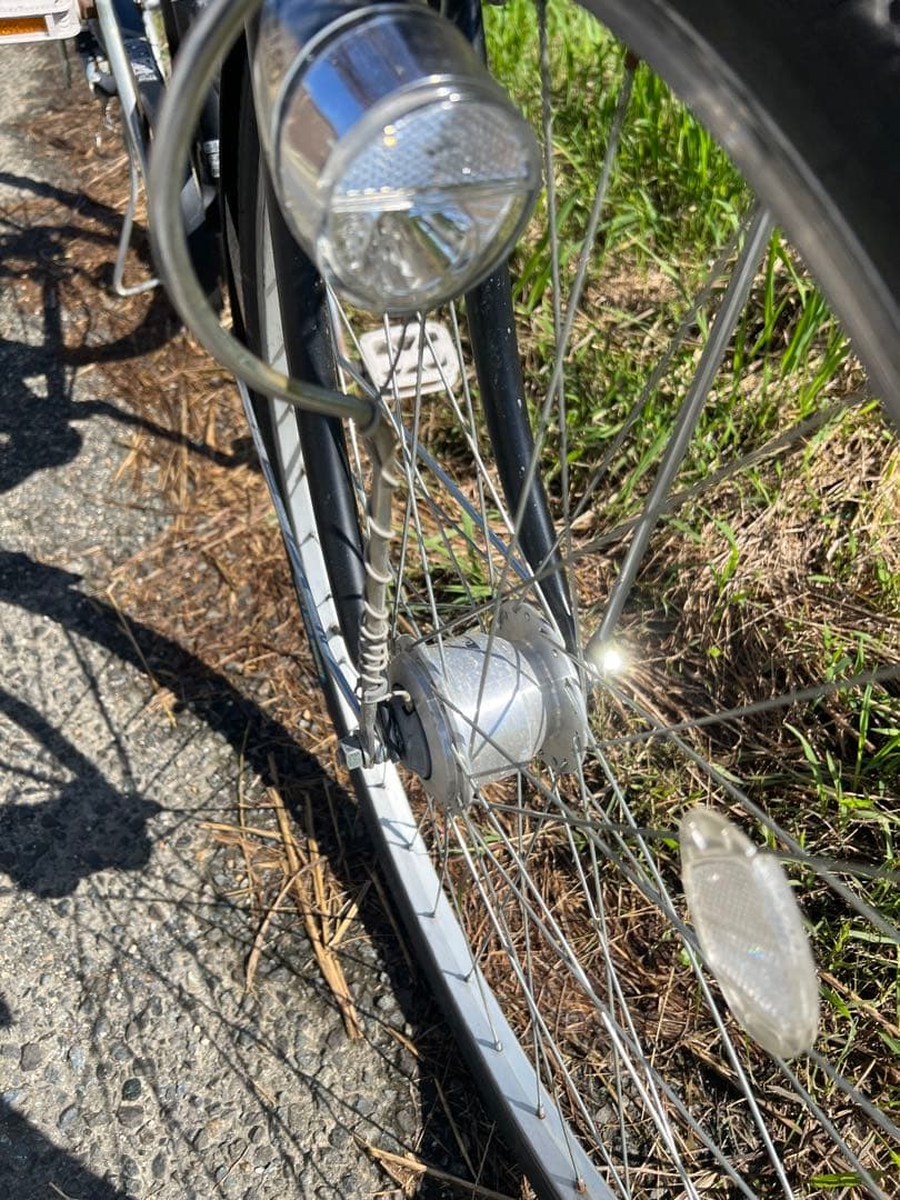 名古屋市内お届け無料26インチシティサイクル 黒 前カゴ付き