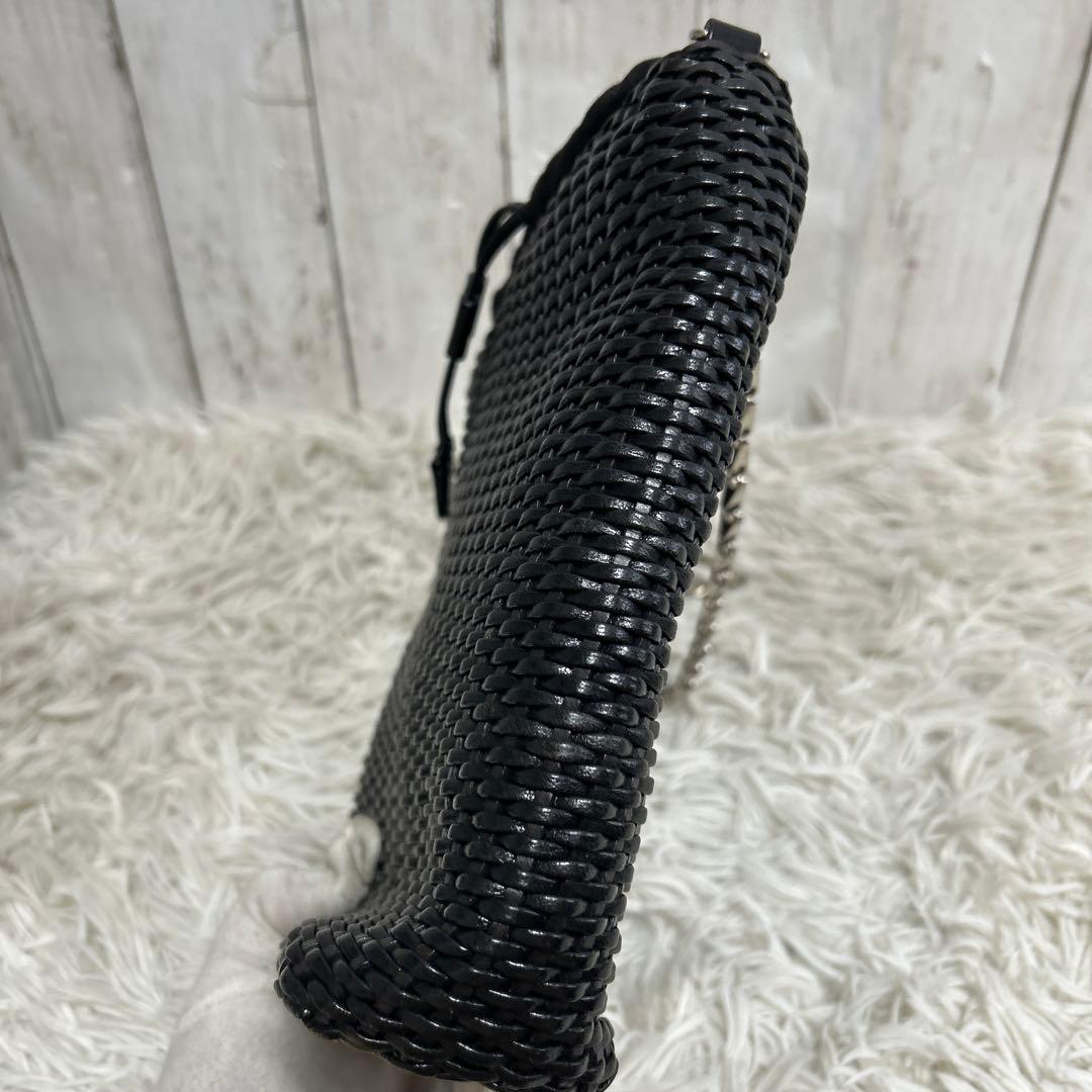 GUCCI チェーン　ショルダーバッグ　カゴバッグ　ブラック　カゴ