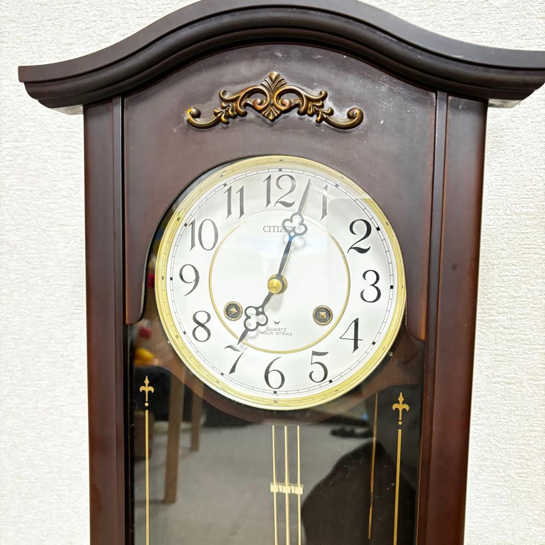 【貴重】シチズン 振り子時計 掛け時計　クラシック 動作品　柱時計
