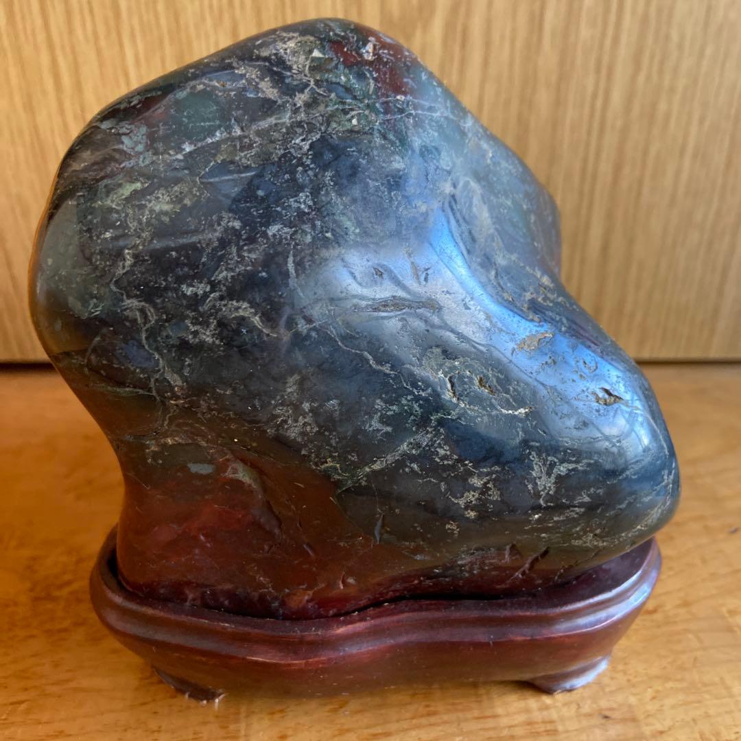 蔵出し！昭和レトロ・アンティーク＊　国産鉱物・天然石置き飾り石・台座付き　＊